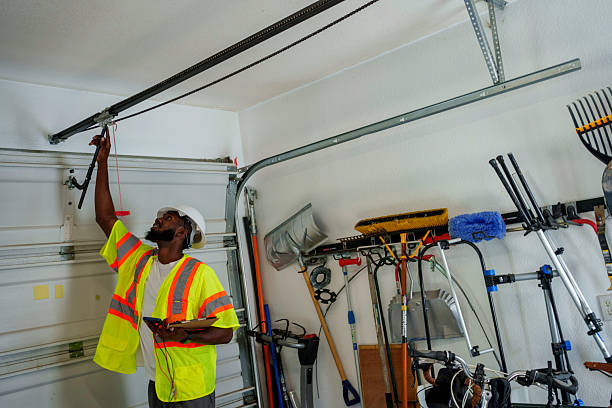 Professional Garage Door Installation technician working in Pekin, IL